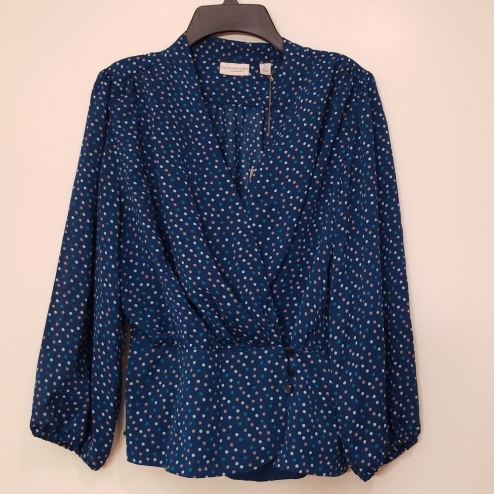 Dark teal 3/4 sleeve blouse